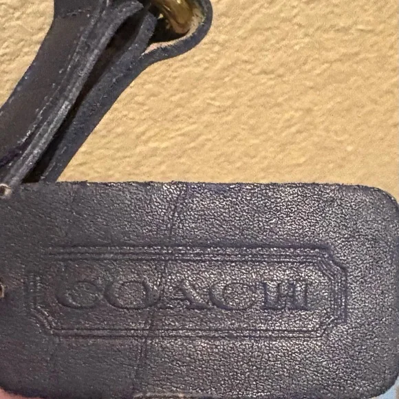 Vintage Coach Equestrian Navy Leather Drawstring Bucket Bag - Picture 8 of 9